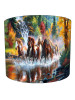 Herd Of Wild Horses In River Lampshade