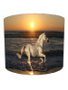 Sunset Grey Horse On beach Lampshade