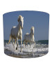 White Horses Running In The Surf Lampshade