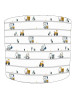 Crane Tractor Digger Mural Construction Lampshade
