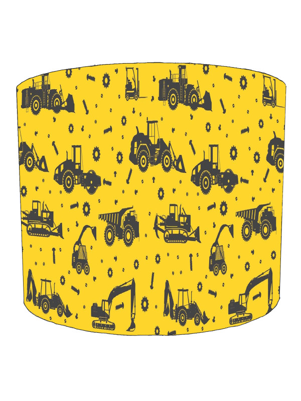 Yellow Black Earth Movers Construction Lampshade Yellow Black Earth Movers Construction Lampshade