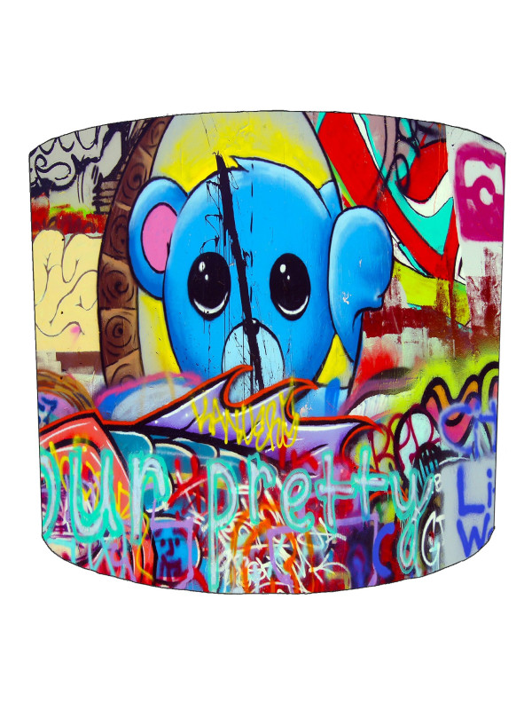 Blue Bear Graffiti Street Art Lampshade Blue Bear Graffiti Street Art Lampshade