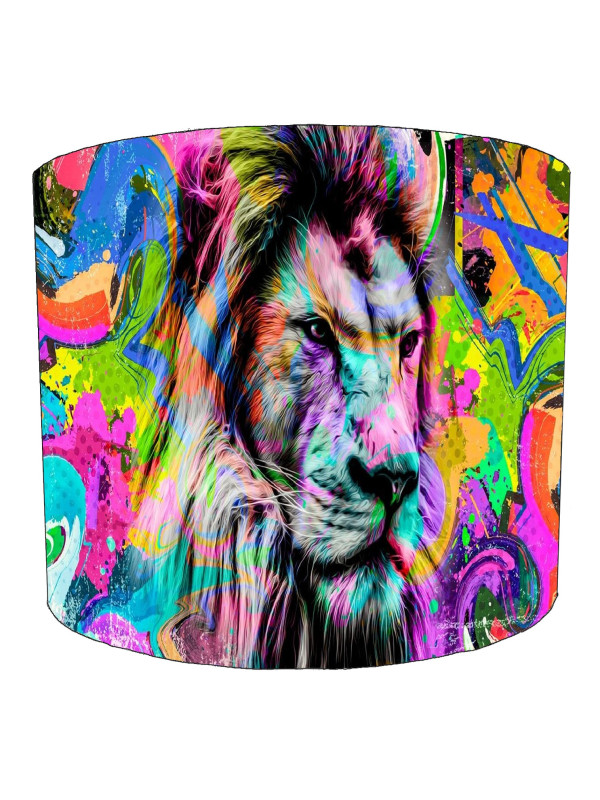 Lion Head Graffiti Street Art Lampshade Lion Head Graffiti Street Art Lampshade