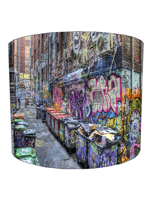 Urban City Alleyway Graffiti Street Art Lampshade Urban City Alleyway Graffiti Street Art Lampshade
