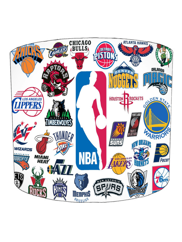 Teams Logos White Basketball Lampshade Teams Logos White Basketball Lampshade
