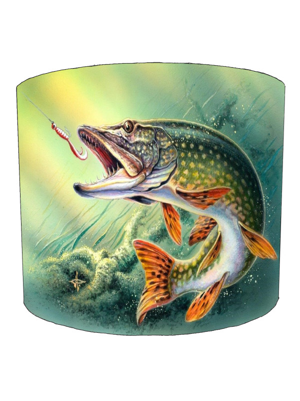 Pike Fishing Lampshade Pike Fishing Lampshade