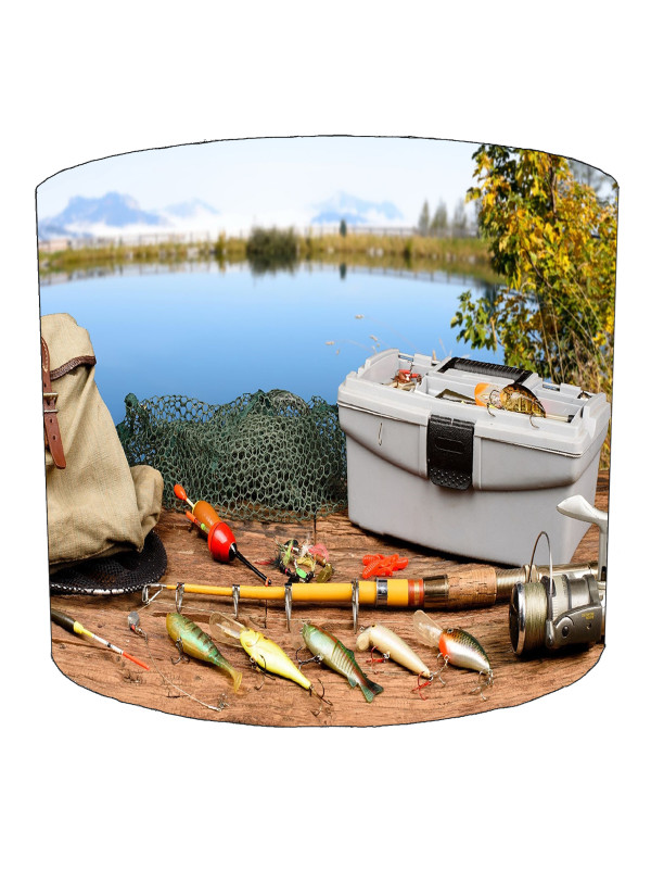 Tackle Box and Lures Fishing Lampshade Tackle Box and Lures Fishing Lampshade