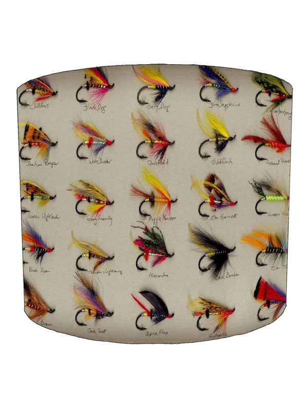 Trout and Salmon Flies Fishing Lampshade Trout and Salmon Flies Fishing Lampshade