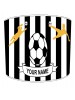 Personalised Black and White Stripes Football Lampshade