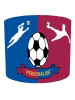 Personalised Blue and Maroon Football Lampshade