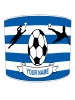 Personalised Blue and White Hoops Football Lampshade