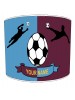 Personalised Claret and Blue Football Lampshade
