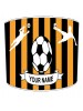 Personalised Gold and Black Stripes Football Lampshade