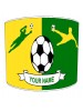 Personalised Green and Yellow Football Lampshade