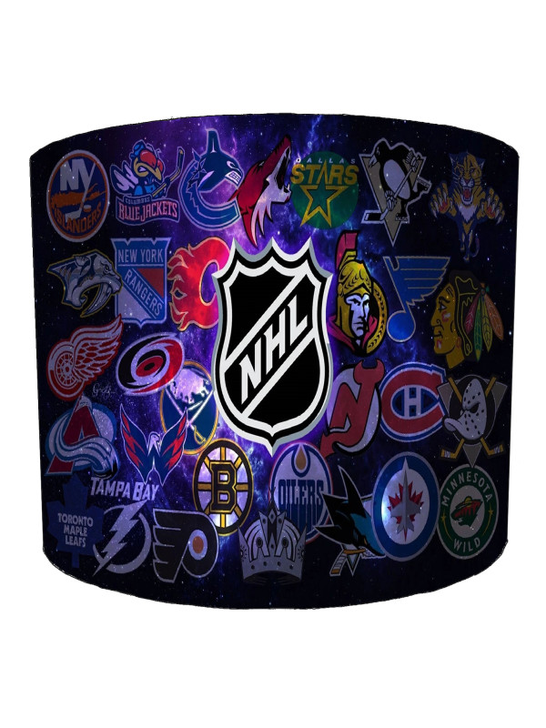 Ice Hockey Team Badges Mural Lampshade Ice Hockey Team Badges Mural Lampshade
