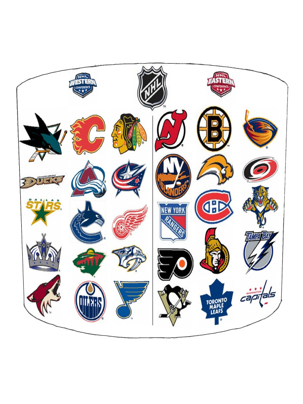 Ice Hockey Team Logos White Lampshade Ice Hockey Team Logos White Lampshade