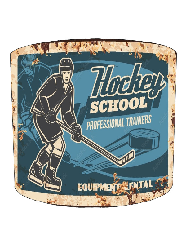 Ice Hockey Vintage Sign Lampshade
