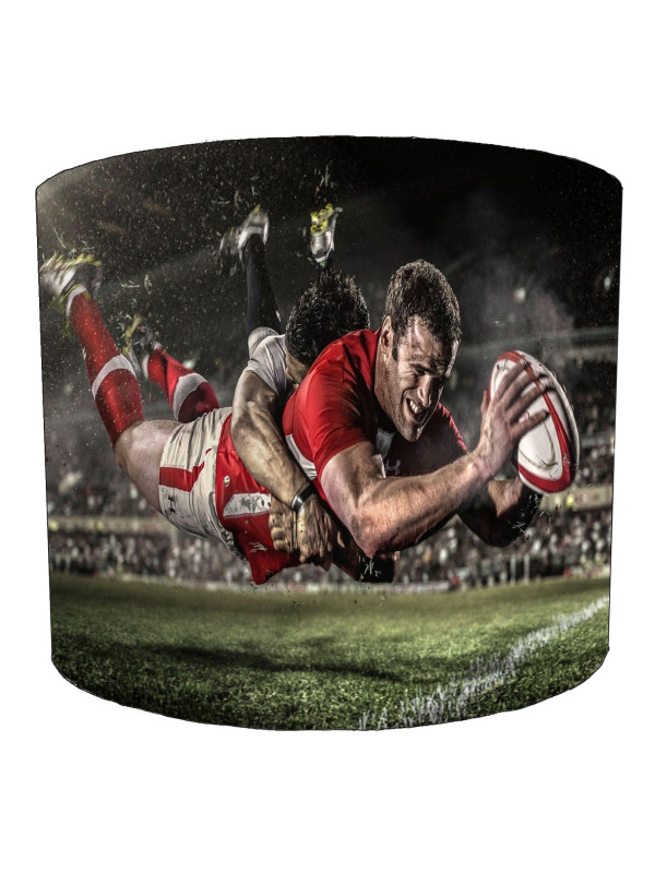 Rugby Player Scoring Try Lampshade