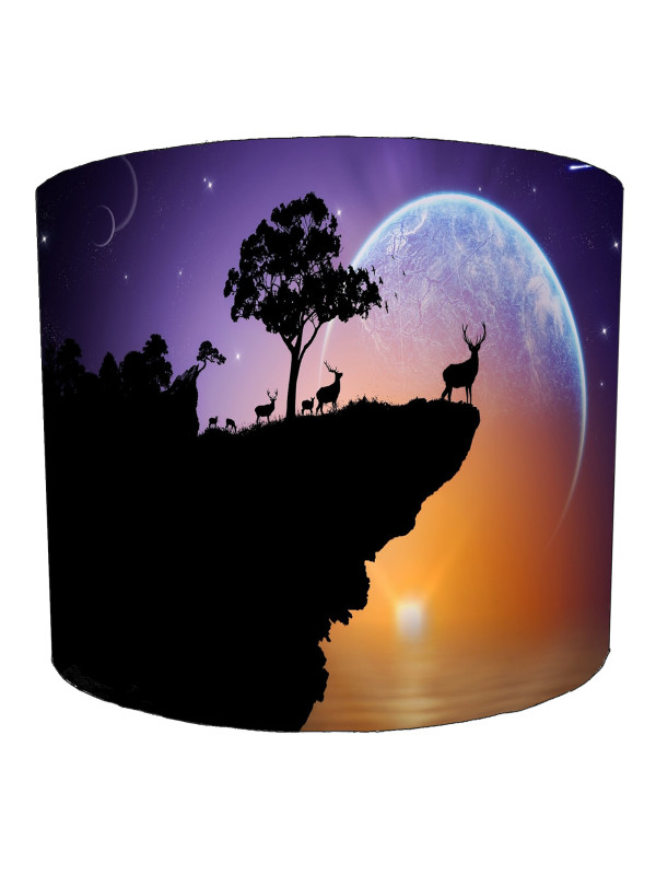 Deer Stag Cliff Moon Lampshade Deer Stag Cliff Moon Lampshade