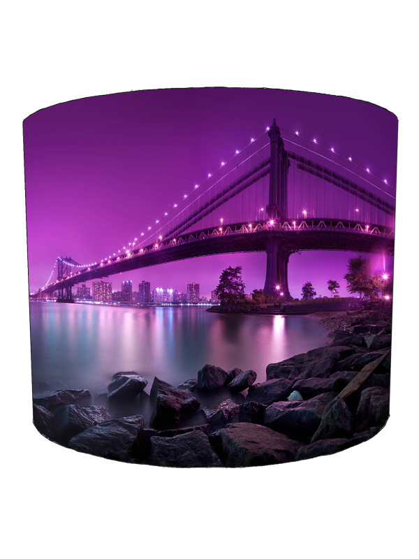 Purple Manhatton Bridge New York City Lampshade Purple Manhatton Bridge New York City Lampshade
