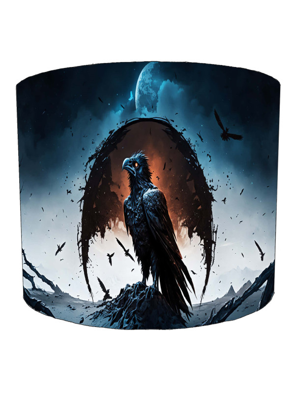 Raven and Full Moon Gothic Lampshade Raven and Full Moon Gothic Lampshade