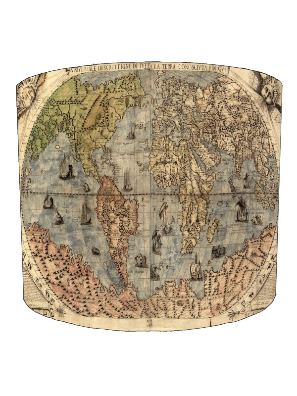 Vintage World Map Lampshade Vintage World Map Lampshade