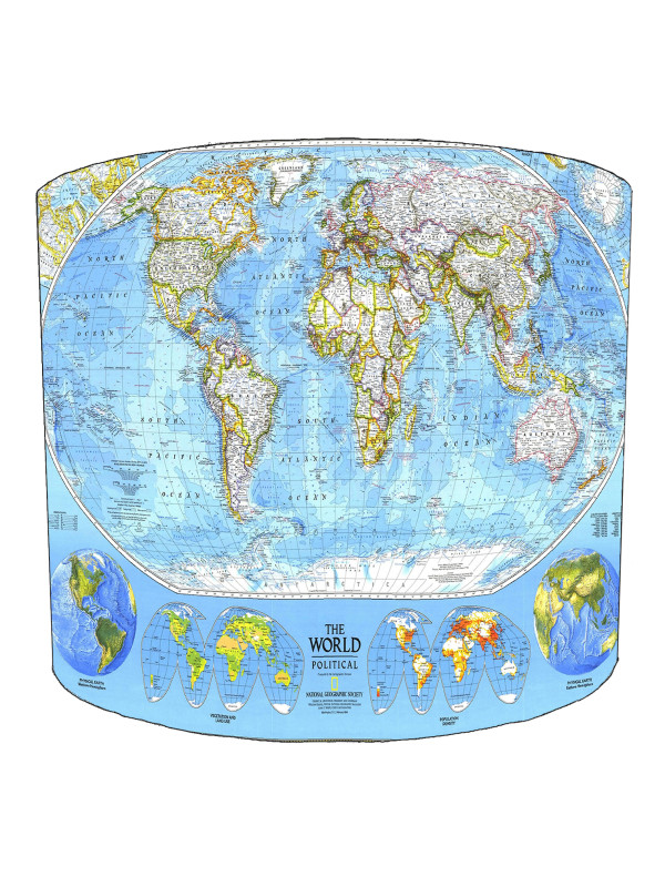 Political World Map Lampshade Political World Map Lampshade