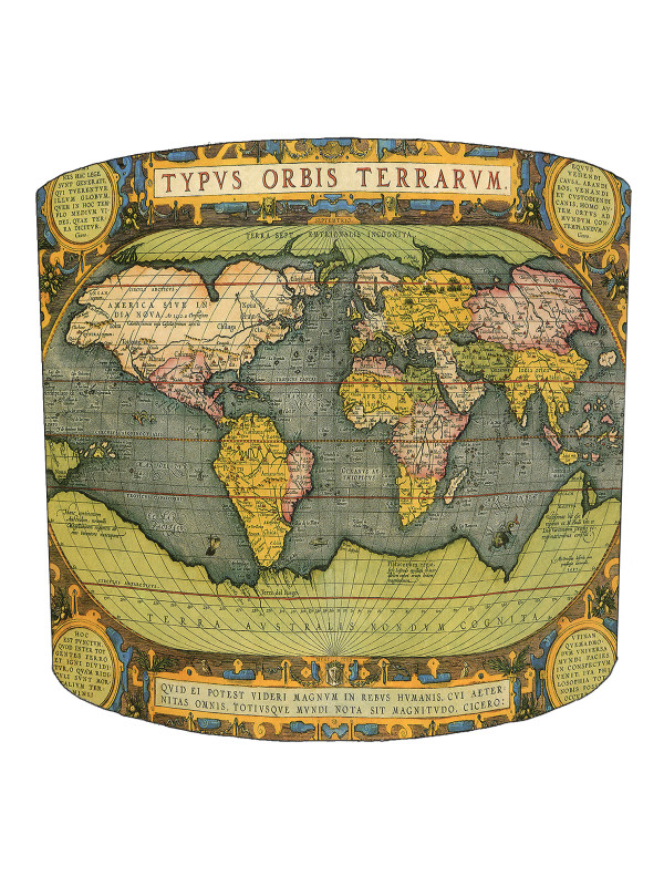 Typvs Orbis Terrarvm Vintage World Map Lampshade Typvs Orbis Terrarvm Vintage World Map Lampshade