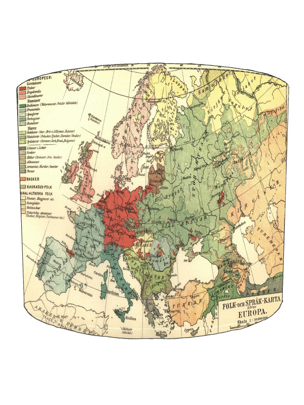 Vintage Map of Europe Lampshade