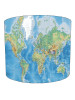 World Map Detailed Lampshade