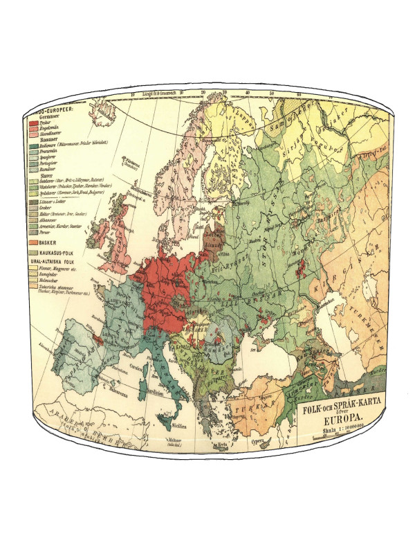 Vintage Map of Europe Lampshade Vintage Map of Europe Lampshade