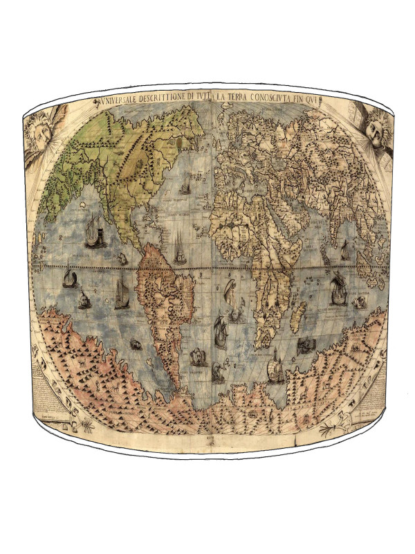Vintage World Map Lampshade Vintage World Map Lampshade