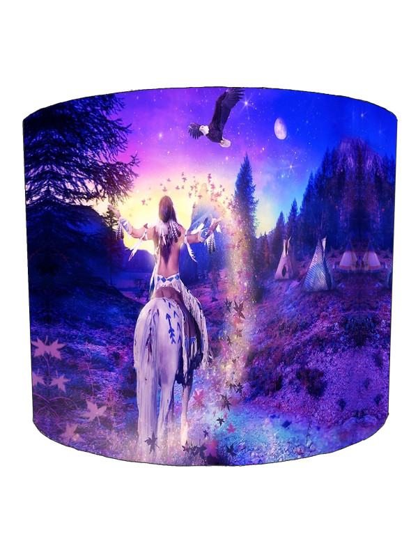 Native American Defend The Sacred Lampshade Native American Defend The Sacred Lampshade