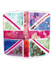 Flowers and Butterflies Union Jack Flag Lampshade