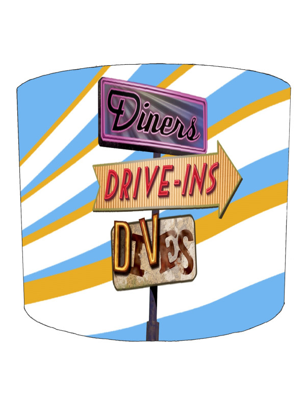 Diners Drive-Ins Dives Sign American Diner Lampshade Diners Drive-Ins Dives Sign American Diner Lampshade