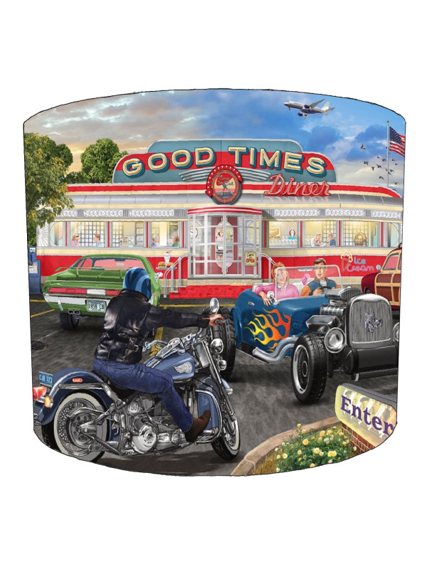 Good Times Diner Route 66 American Diner Lampshade Good Times Diner Route 66 American Diner Lampshade