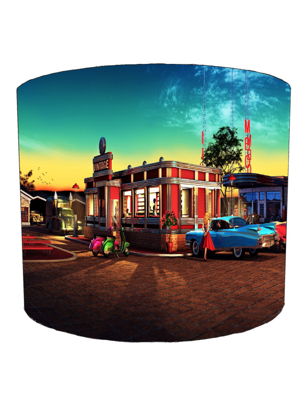 Vintage American Diner American Diner Lampshade