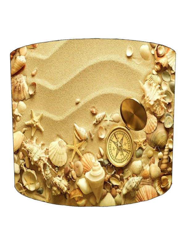 Compass On Sand Nautical Lampshade Compass On Sand Nautical Lampshade