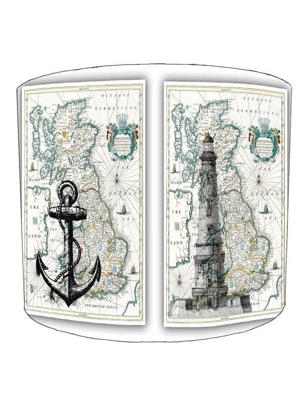 Lighthouse And Anchor Nautical Lampshade