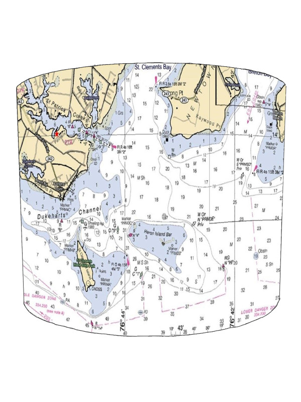 Nautical Chart Lampshade Nautical Chart Lampshade