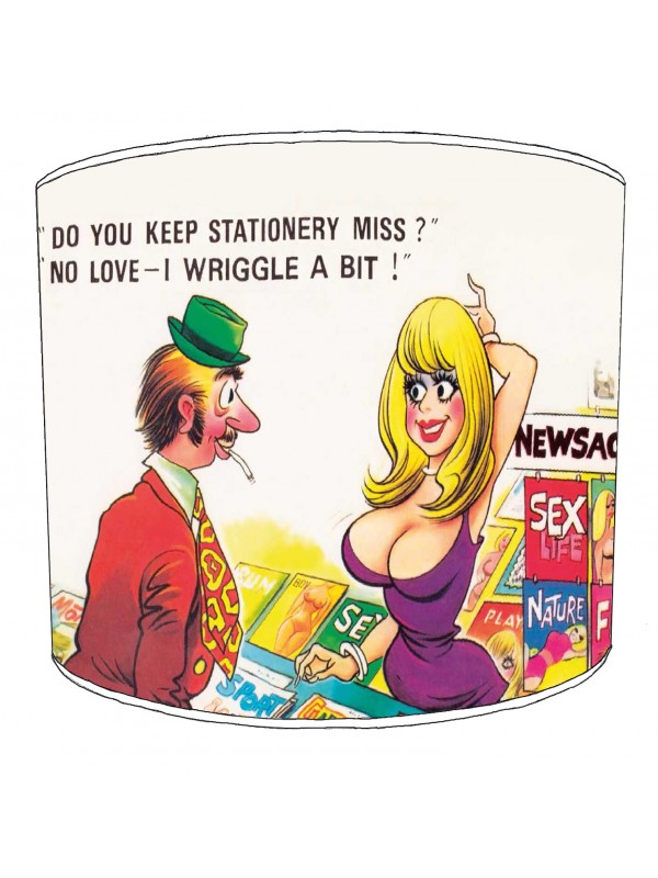 vintage raunchy postcards lampshade 1