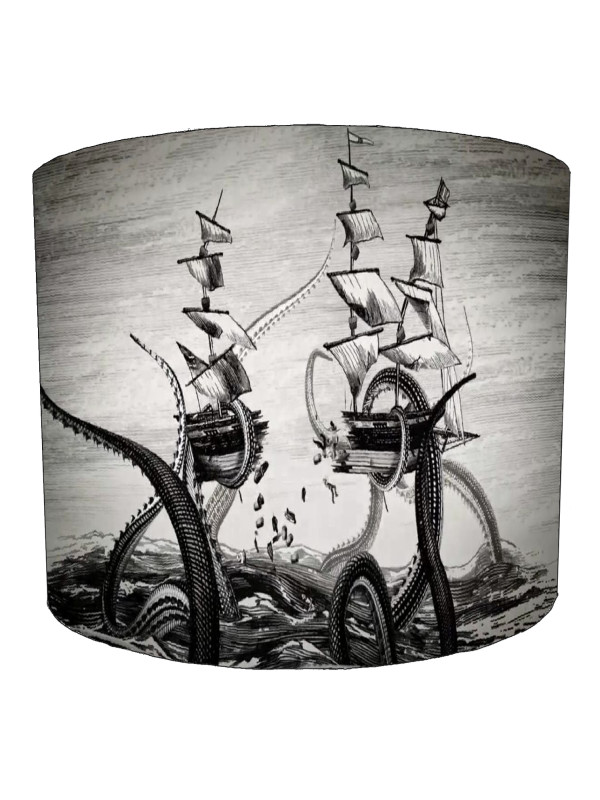 Vintage Kraken Sea Monster Lampshade 3 Vintage Kraken Sea Monster Lampshade 3