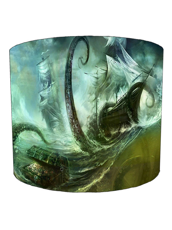 Vintage Kraken Sea Monster Lampshade 6